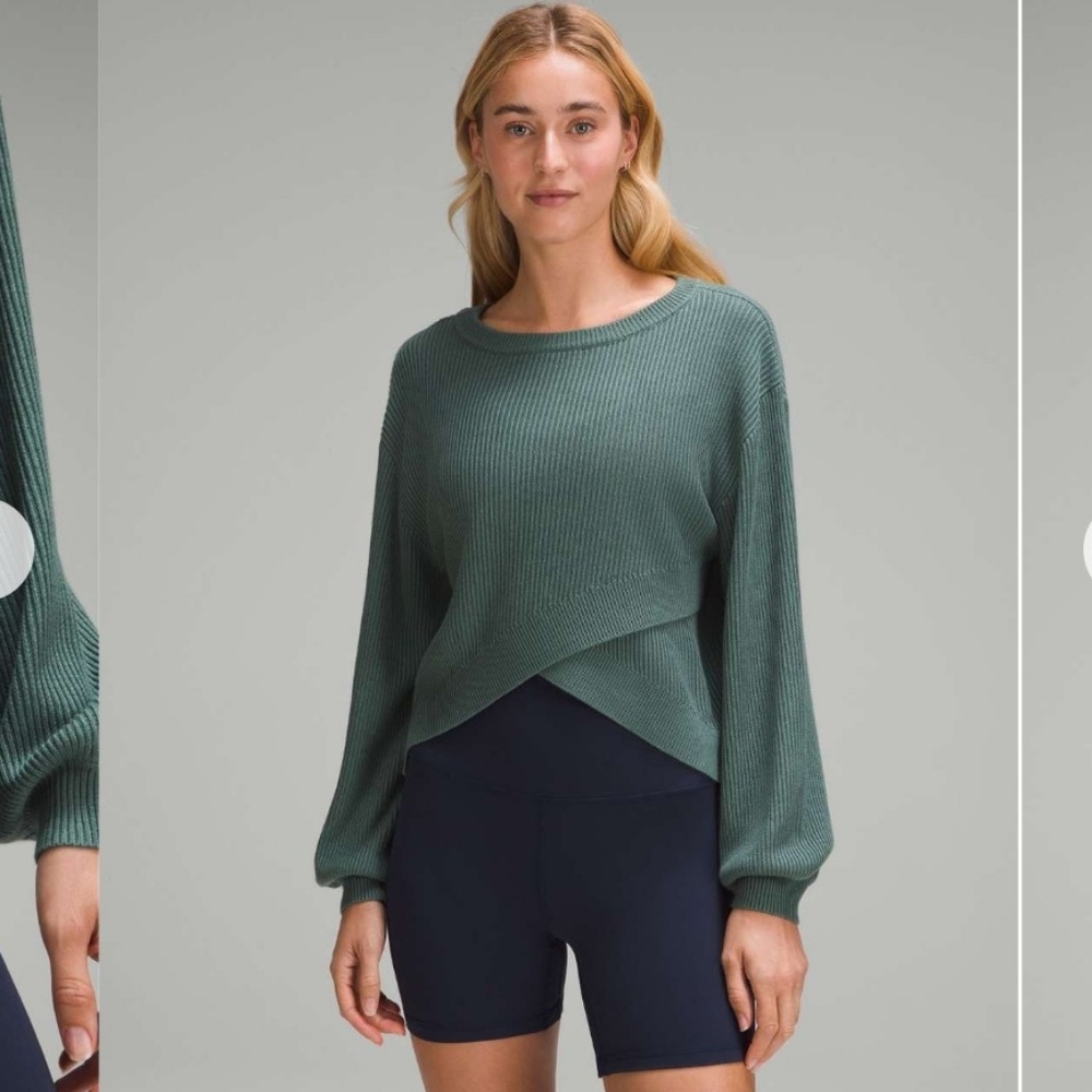 lululemon athletica Forest Green Ribbed Sweater